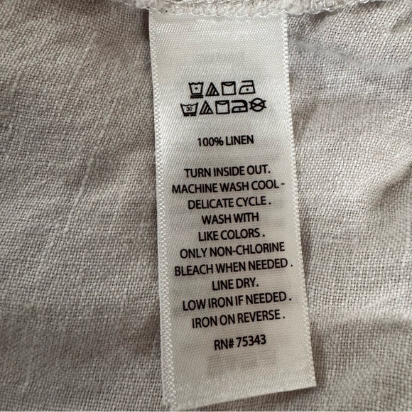 Nicole Miller 100% Linen Bomber Jacket Size Small Full Zip Pockets Beige Neutral - Picture 4 of 4